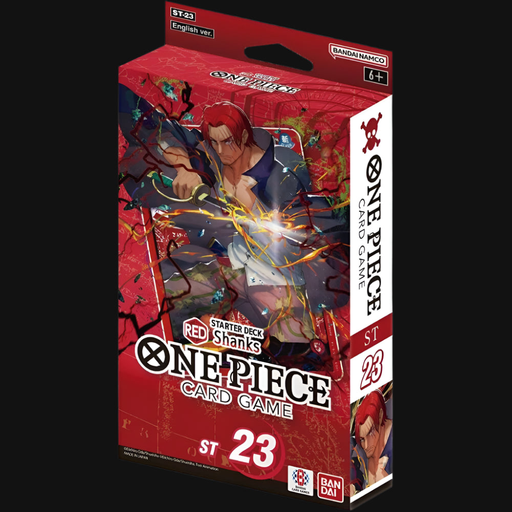 One Piece card game box with character artwork on a white background