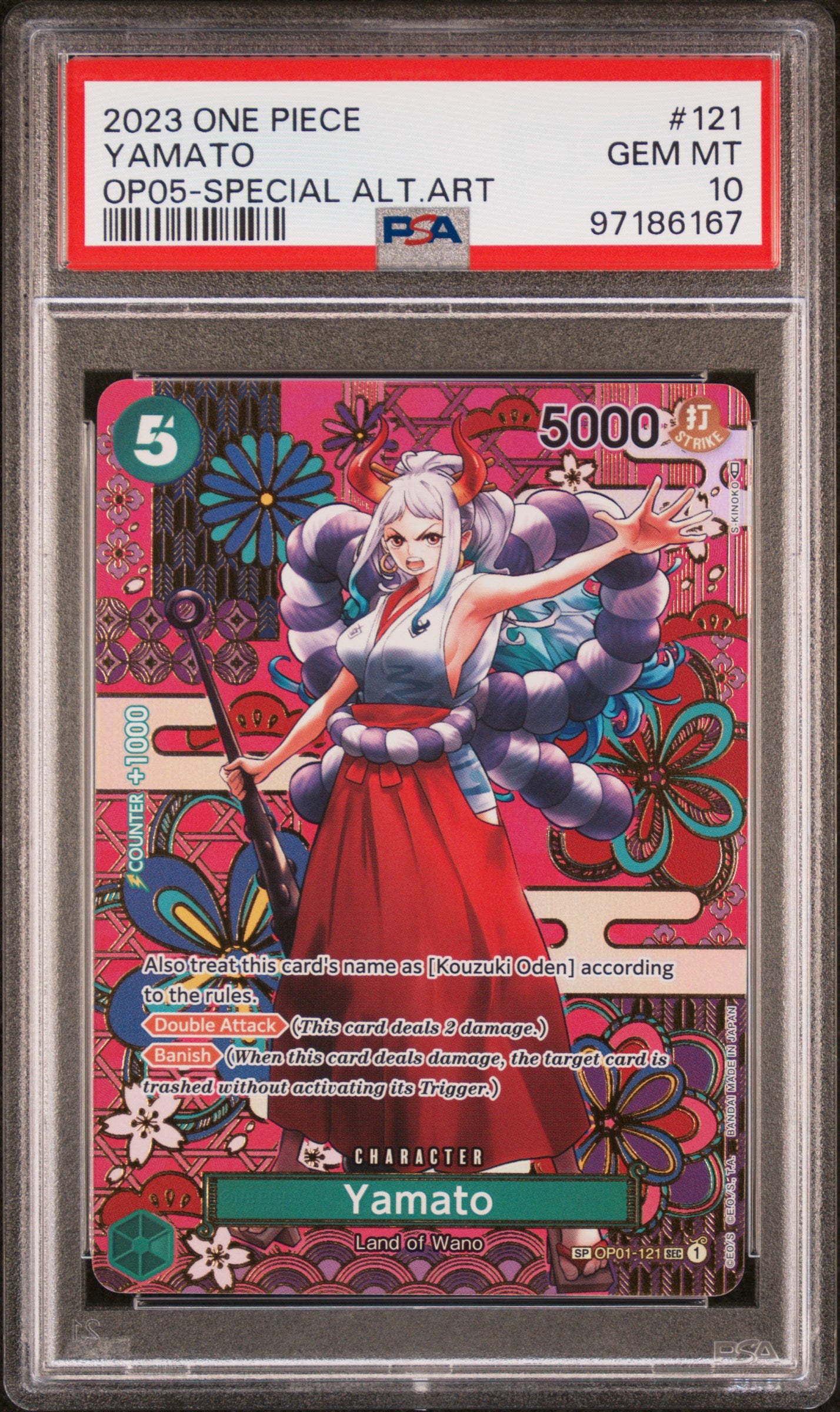 Yamato OP05-121 Special Alternate Art - PSA 10